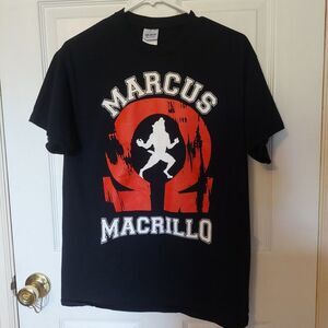 Marcus Macrillo Black Red MMA Fighter Omega Werewolf Graphic Tee Size Medium